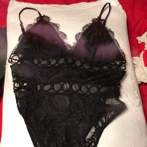 Black lace bodysuit